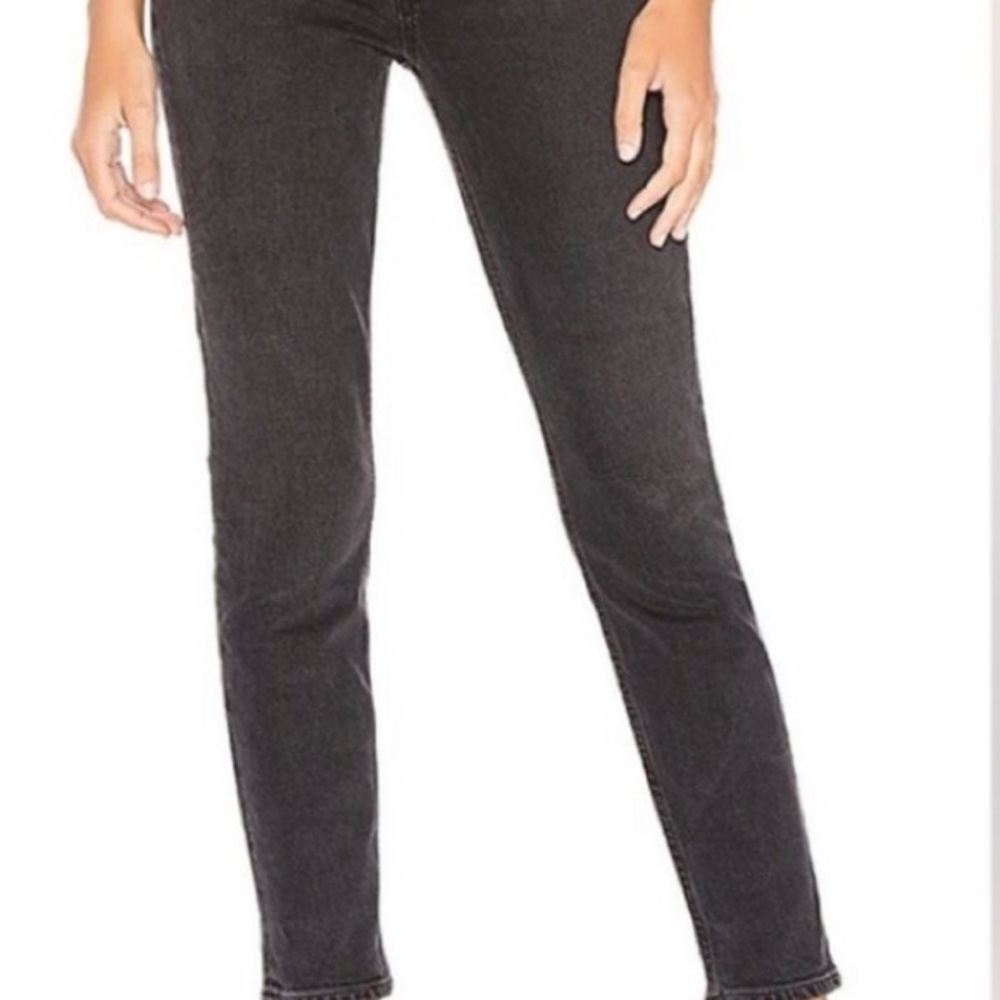 Agolde Nico Dark Charcoal Skinny Jeans